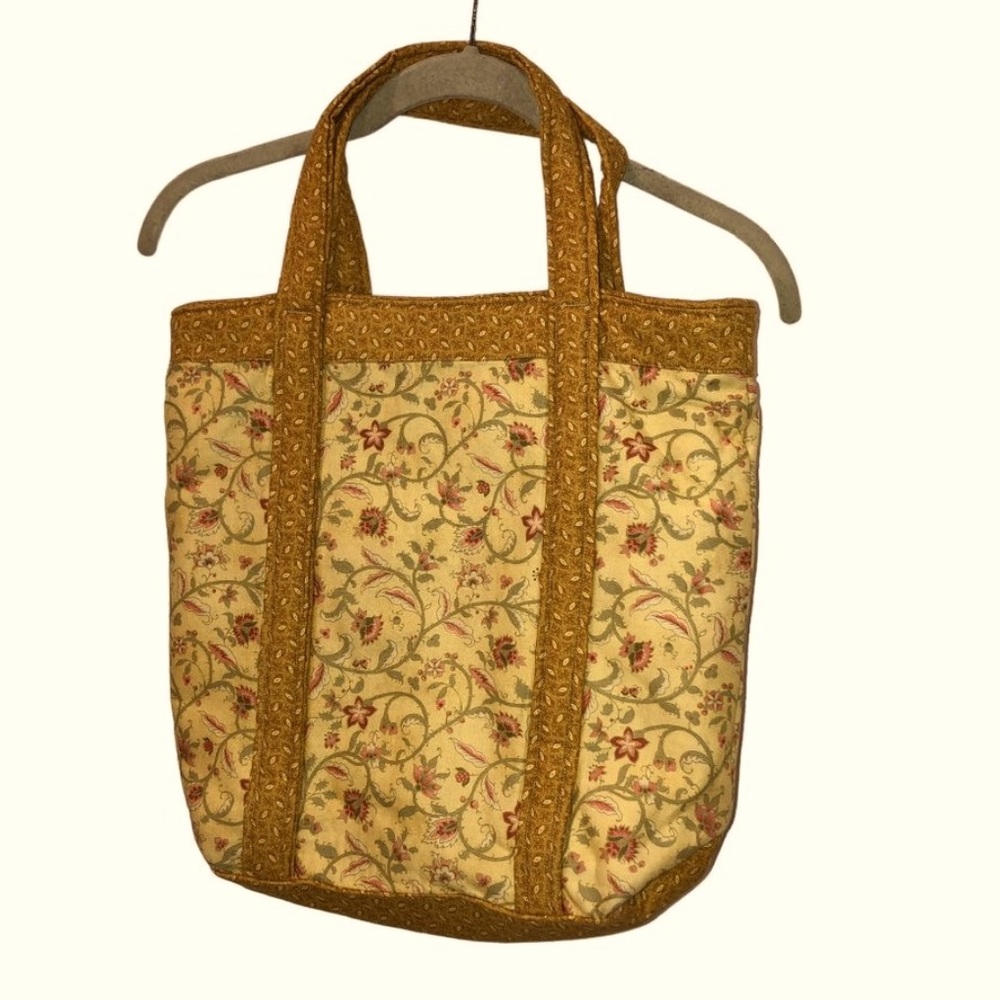 Hand Crafted WONDERFUL FRENCH Provencal FLORAL golderod yellow cotton to…